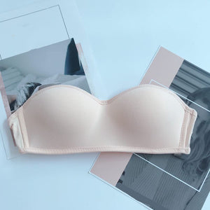 Gathered non-slip lingerie bra