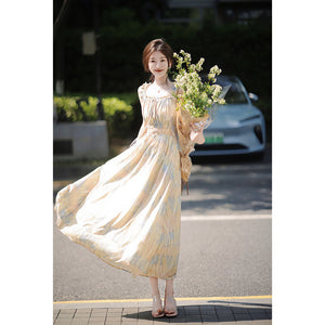 Floral Slip Dress Stringy Selvedge Dress Women