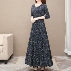 Dress Mother Dress Big Swing Dress Noble Long Skirt Women