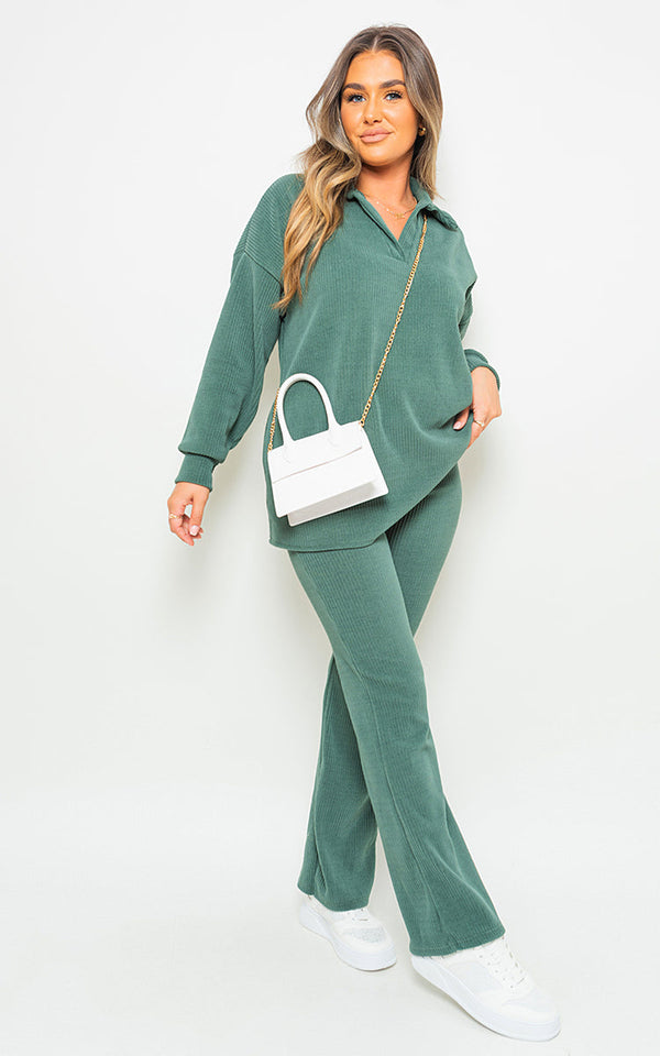 Collared Long Sleeve & Trouser Co-ord Set-15