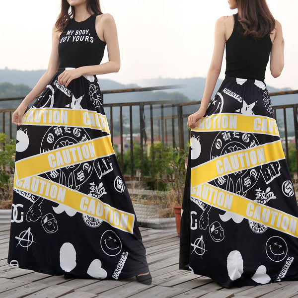 Women's Bud Skirt Mouse Waist Long Skirts-2