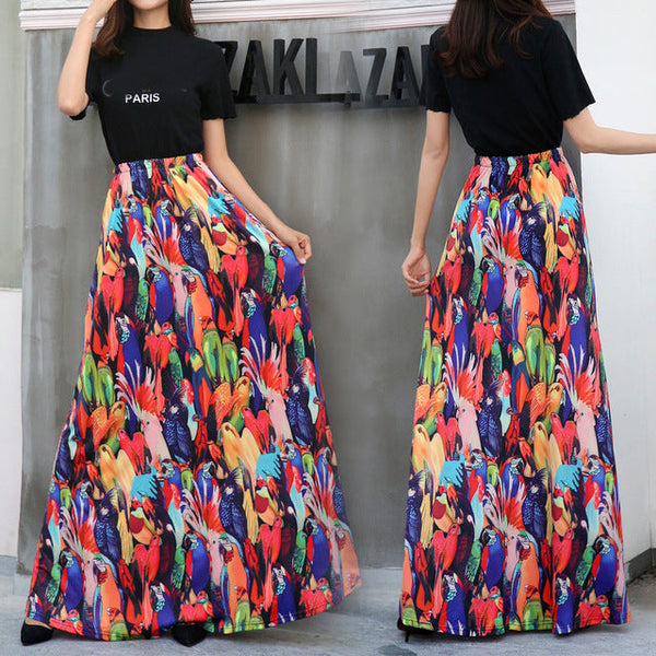 Women's Bud Skirt Mouse Waist Long Skirts-3